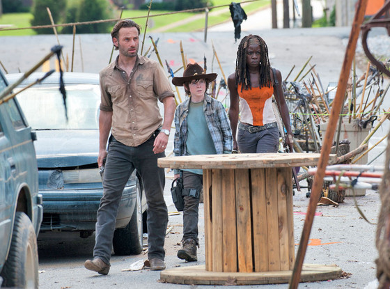 Andrew Lincoln, Chandler Riggs, Danai Gurira, The Walking Dead Andrew Lincoln, Chandler Riggs, Danai Gurira, The Walking Dead